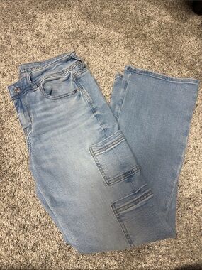 American Eagle Light Blue Kick-boot Jeans